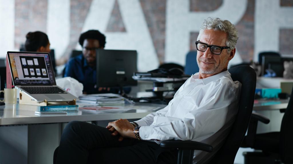 Man at desk